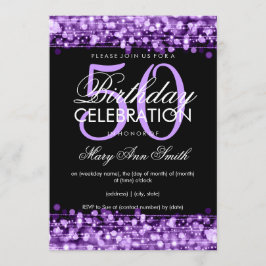 Invitación La 50.a fiesta de cumpleaños elegante chispea