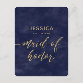 Invitación La acuarela azul de la marina será mi empleada de