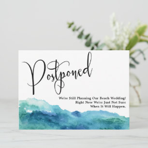 Invitación La acuarela azul verde azul de Aqua postergó al Bo