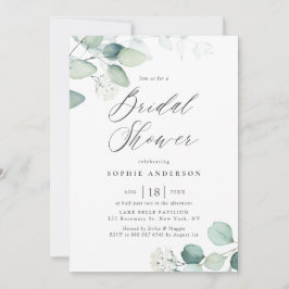 Invitación La acuarela Boho Eucalyptus Deja La Ducha Bridal E