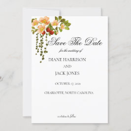 Invitación La acuarela de Apple Blossom Stems Save The Date