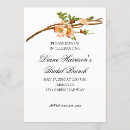 Invitación La acuarela de Apple Blossom Stems Wedding Shower