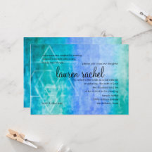 La acuarela de Bat Mitzvah arroja una estrella azu
