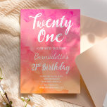 Invitación La acuarela de coral rosa moderno oscura 21 cumple<br><div class="desc">Moderna acuarela de coral rosa pintada a mano oscura 21º cumpleaños Una moderna invitación de fiesta de cumpleaños con una moderna, original y simple invitación a las acuarelas pintadas a mano y tipografía de pincel de estilo a mano . Si necesitas algún texto cambiado y personalizado, ¡no dudes en contactarme!...</div>