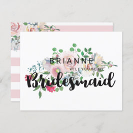Invitación La acuarela de la Rosa ruborizante será mi dama de