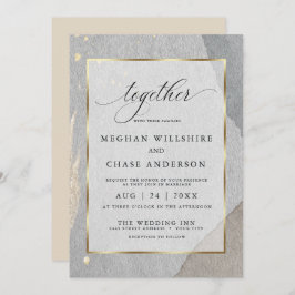 Invitación La acuarela de la tierra rusa cae sobre la piedra 