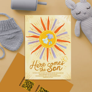 Invitación La acuarela del Boho llega al Baby Shower del hijo