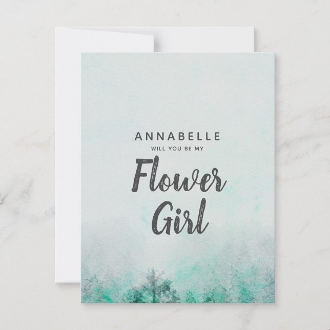 Invitación La acuarela del bosque de Ombre será mi chica de F (Anverso)