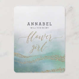 Invitación La acuarela en el océano será mi chica flor