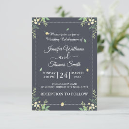 Invitación La acuarela Eucalyptus deja al Boda de la vegetaci