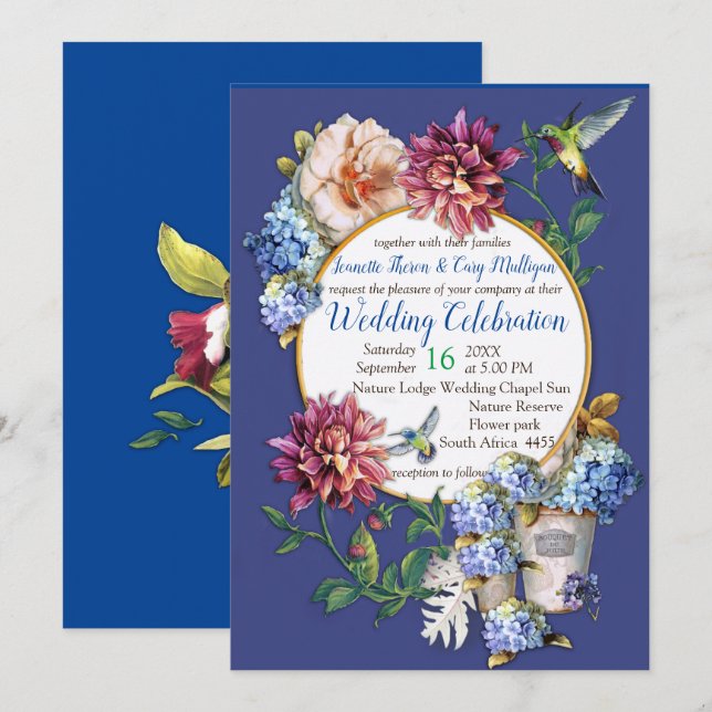 Invitación La acuarela floral de la era victoriana (Anverso / Reverso)