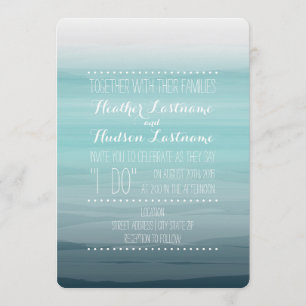 Invitación La acuarela inspiró la boda de Ombre - trullo