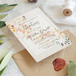 Invitación La acuarela moderna del Boho en otoño deja el baut