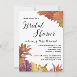 Invitación La acuarela otoñal deja una ducha nupcial Boda