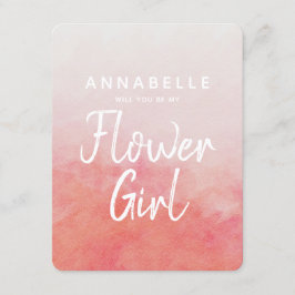 Invitación La acuarela rosa de Rubor será mi chica flor