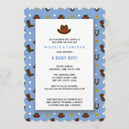 Invitación La adopción Baby Shower del vaquero invita