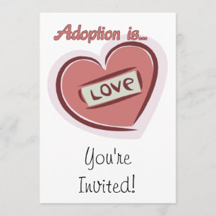 Invitación La adopción es amor