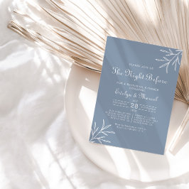 Invitación La agitada noche azul antes de la cena del ensayo