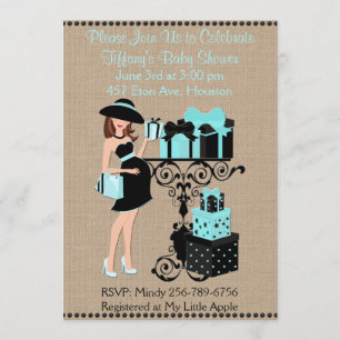 Invitación La aguamarina azul temática Baby Shower del