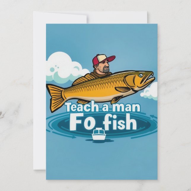 Invitación La alegría de pescar (Anverso)