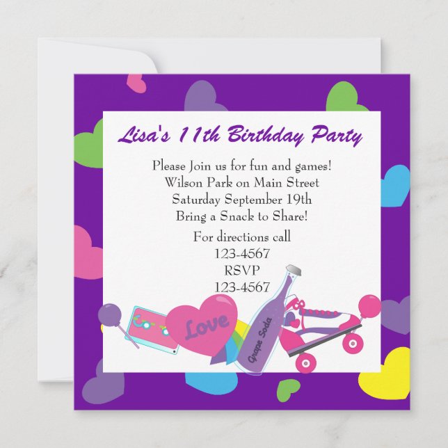 Invitación La alineación de los años 80 (Anverso)