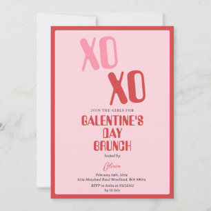 Invitación La amistad de brunch Fiesta en el Día de Galentine