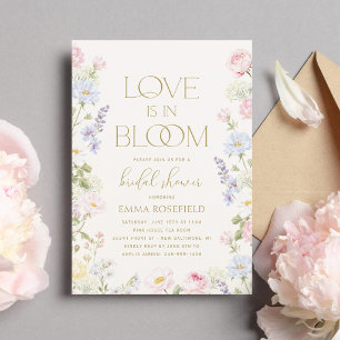 Invitación La amor está en flor Jardín Boda Ducha Nupcial