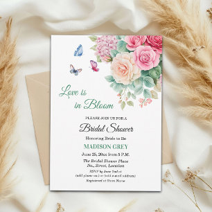 Invitación La amor está en flor Ropa de novia Mariposas