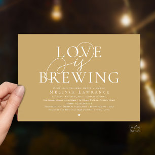 Invitación La Amor Está Madurando Letra Elegante para Despedi