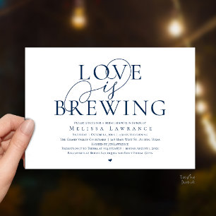 Invitación La Amor Está Madurando Letra Elegante para Despedi