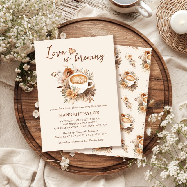 Invitación La Amor está Preparando Café Despedida de Soltera (Subido por el creador)