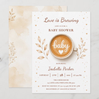 Invitación La Amor Está Preparando Café Fiesta de Bebé