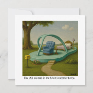 Invitación La anciana en la casa de verano del zapato.