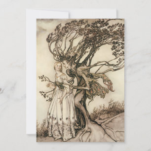 Invitación La anciana en la madera por Arthur Rackham