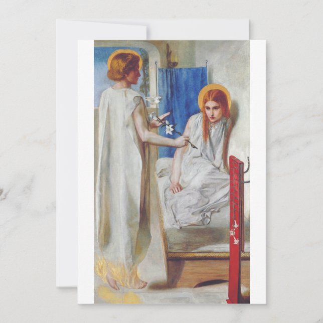 Invitación La Anunciación de Dante Gabriel Rossetti (Anverso)
