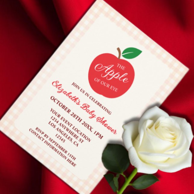 Invitación La Apple De Nuestro Baby Shower Ojo (Subido por el creador)