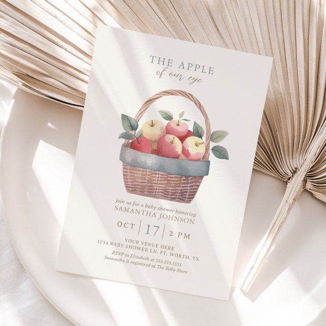 Invitación La Apple de nuestro Baby Shower visual (Subido por el creador)