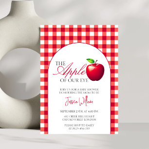 Invitación La Apple de nuestro ojo cae en Baby Shower