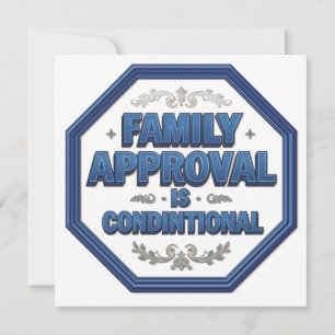 Invitación La aprobación familiar es condicional