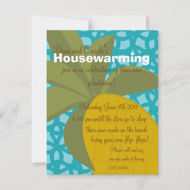 Invitación La asombrosa piña (Anverso)