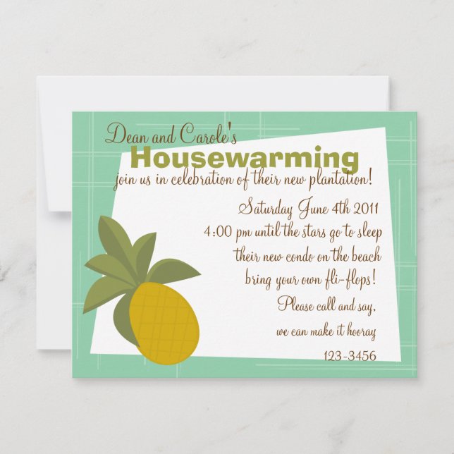 Invitación La asombrosa piña (Anverso)