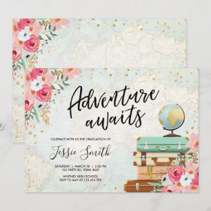 Invitación La aventura aguarda la escuela de la fiesta de