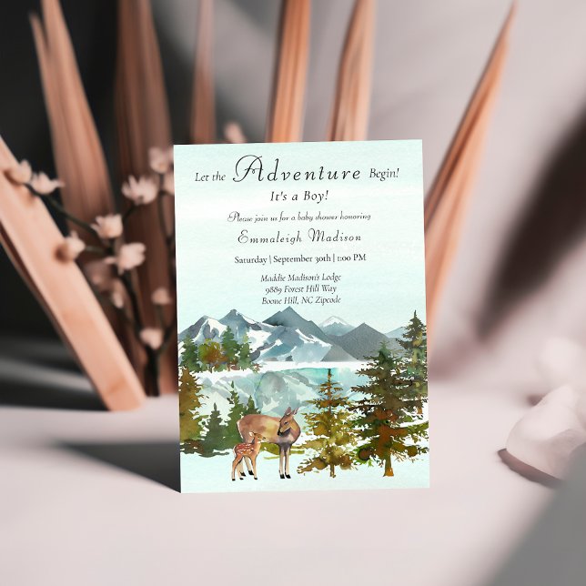 Invitación La aventura comienza con el Baby Shower de los ven (Subido por el creador)