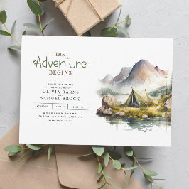 Invitación La aventura comienza con el Boda de las Montañas N