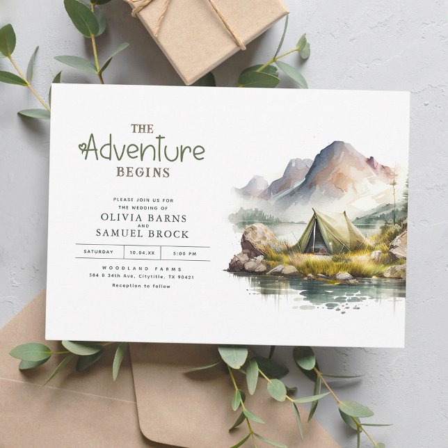 Invitación La aventura comienza con el Boda de las Montañas N (Subido por el creador)