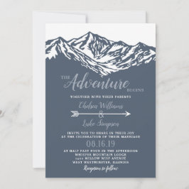 Invitación La aventura comienza con el Boda de montaña Dusty 