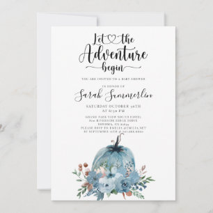 Invitación La aventura comienza con la agitada Baby Shower az