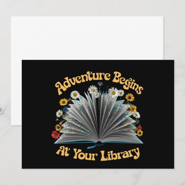 Invitación La aventura comienza en la lectura de verano de tu (Anverso / Reverso)