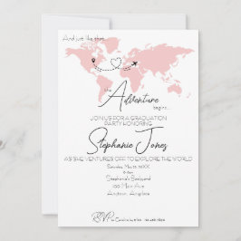 Invitación La aventura comienza fiesta de graduación universi
