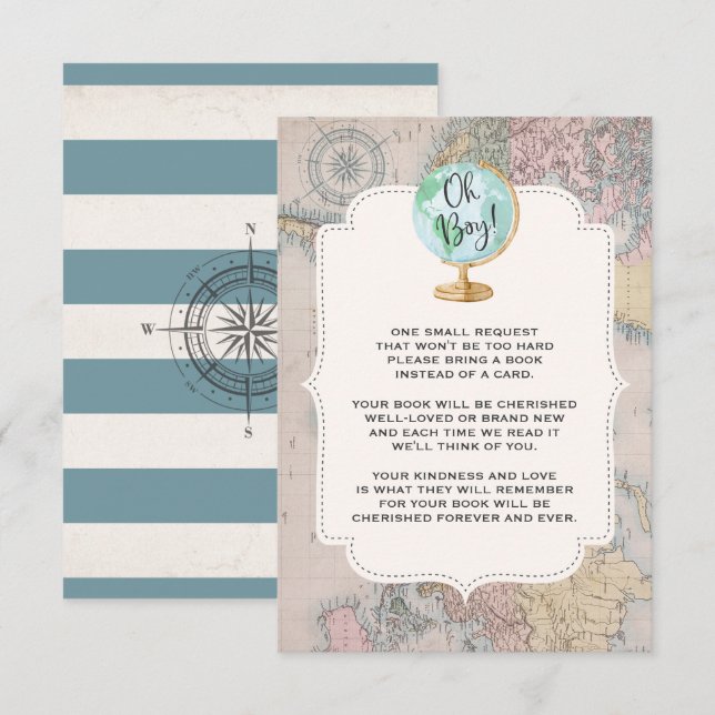 Invitación La aventura comienza la ducha del viaje de la (Anverso / Reverso)